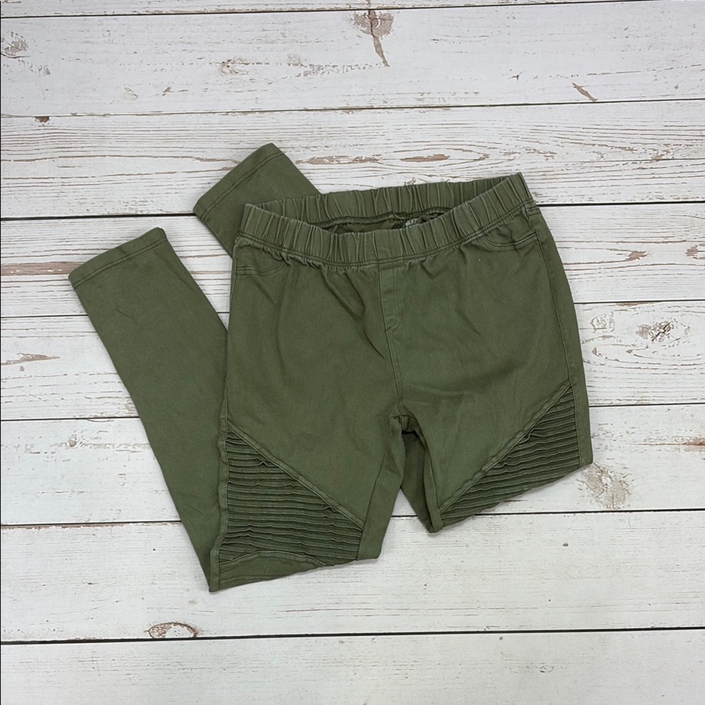 Tickled Teal Green Pants with Elastic Waistband